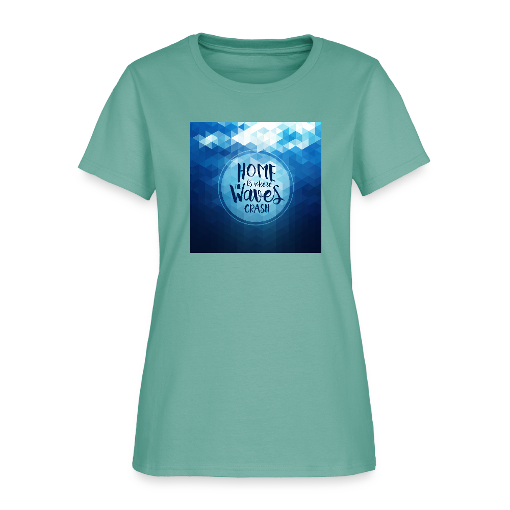 Home is Where the Waves Crash Cotton T-Shirt up to 3 XL - aquatic