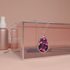 Hot Pink Frangipanis New Oval Pendant Necklace (FWS) 4