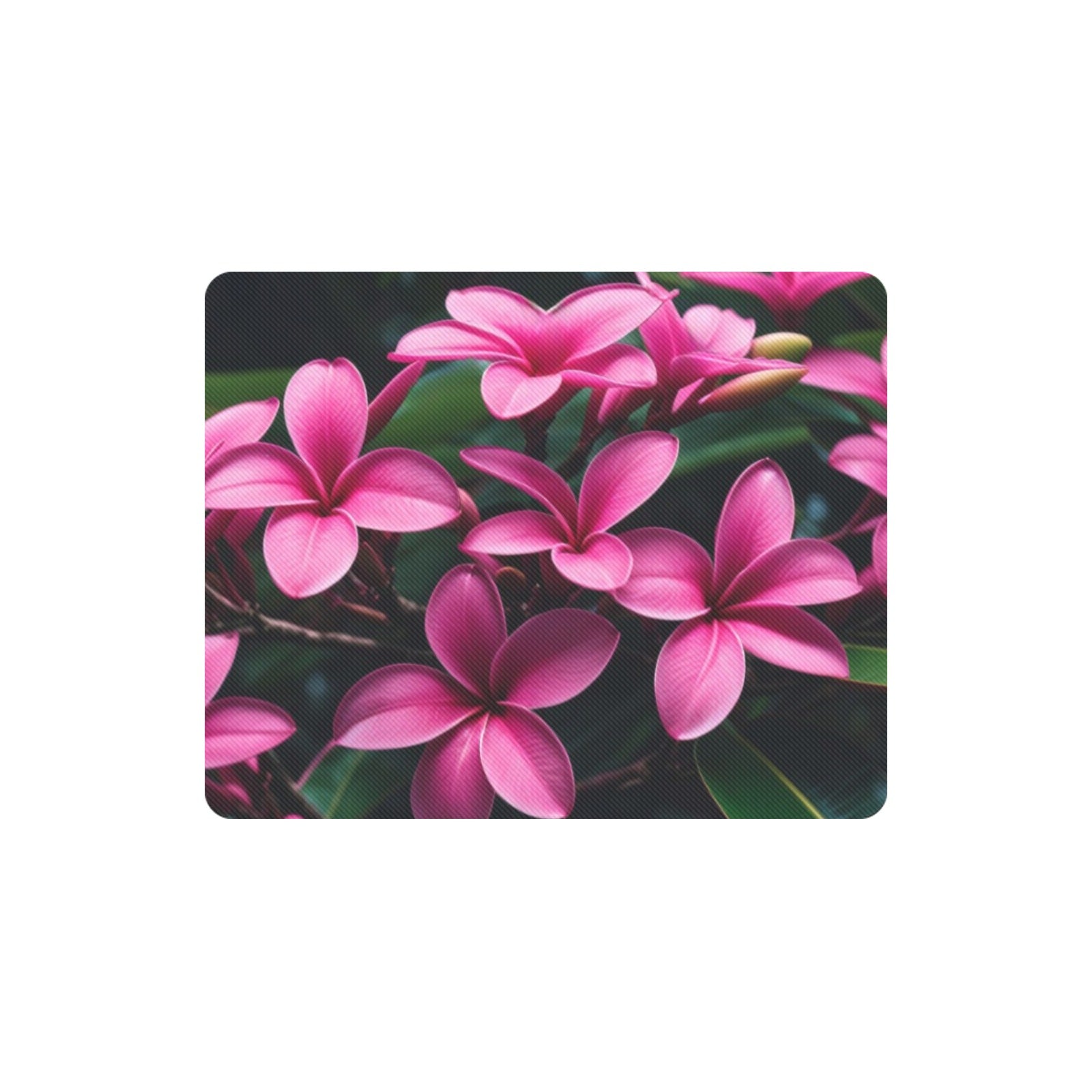 Hot Pink Frangipanis Rectangle Mousepad (Made In Australia) 1