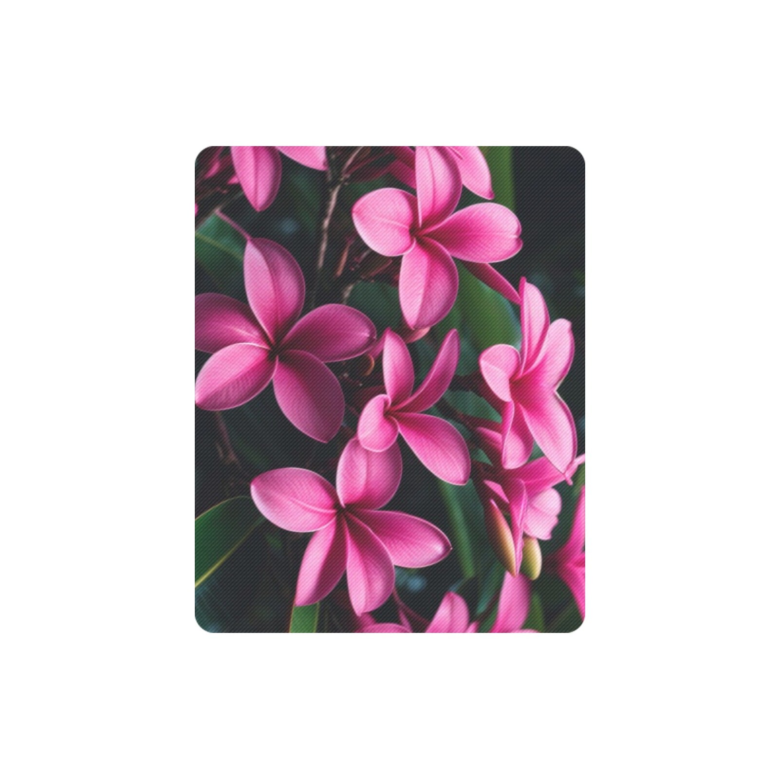 Hot Pink Frangipanis Rectangle Mousepad (Made In Australia) 4