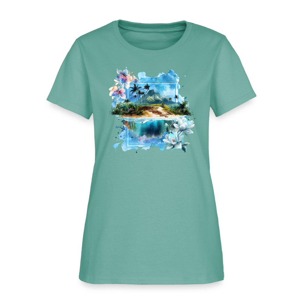 Island Mountain Women's T-Shirt - aquatic