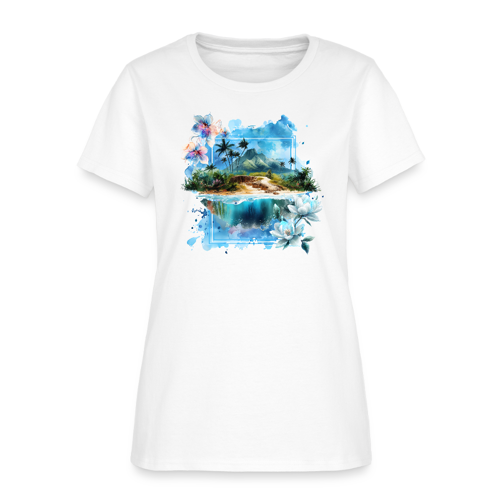 Island Mountain Women's T-Shirt - white