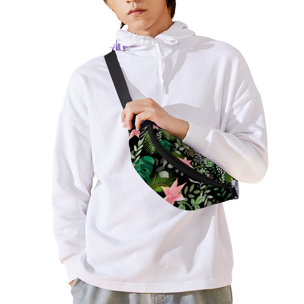 Jungle Black Unisex Waist Bag / Fanny Pack / Bum Bag 3