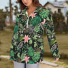 Jungle Black Zip Neck Long Sleeve Top up to 5 XL 2