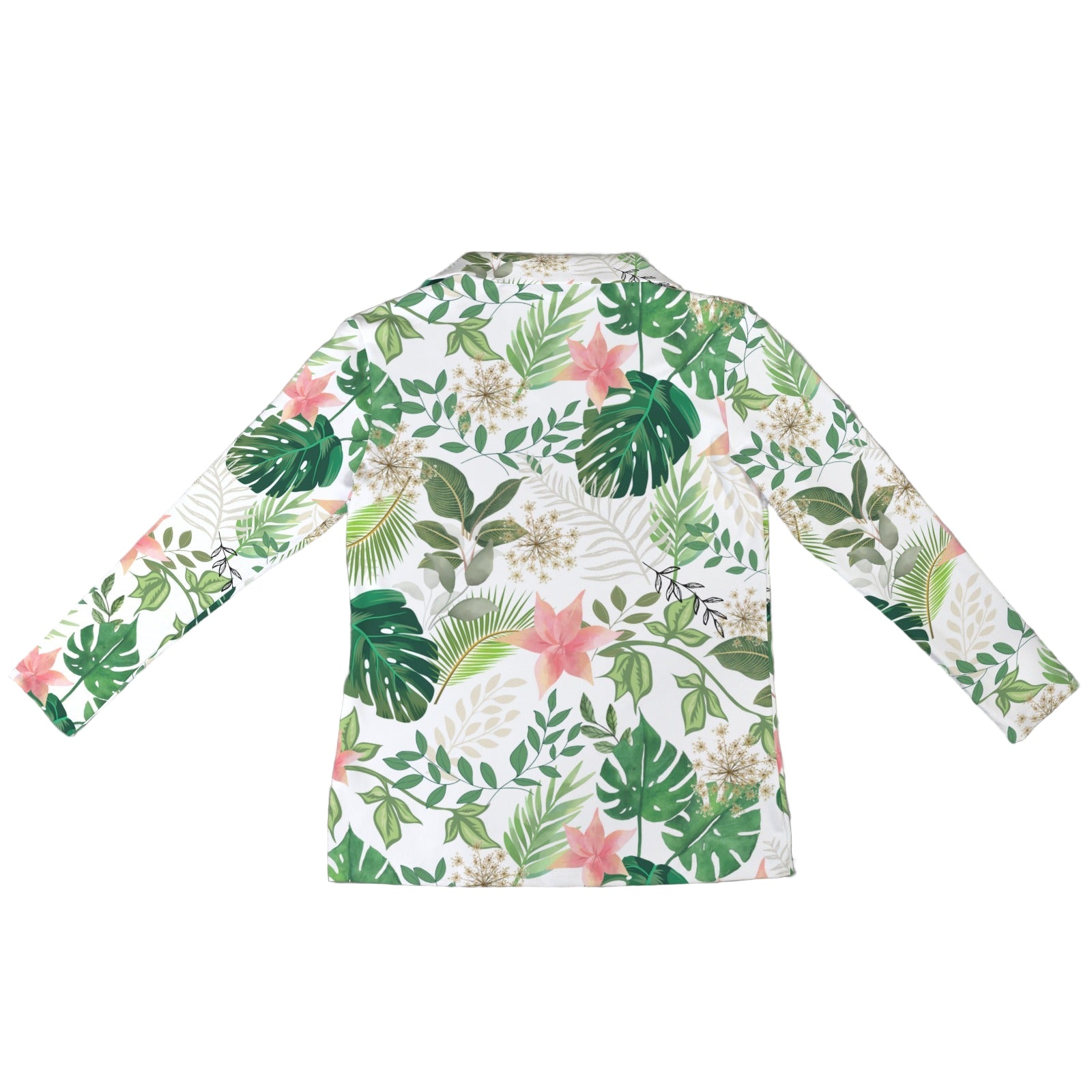Jungle White Zip Neck Long Sleeve Top up to 5 XL 5