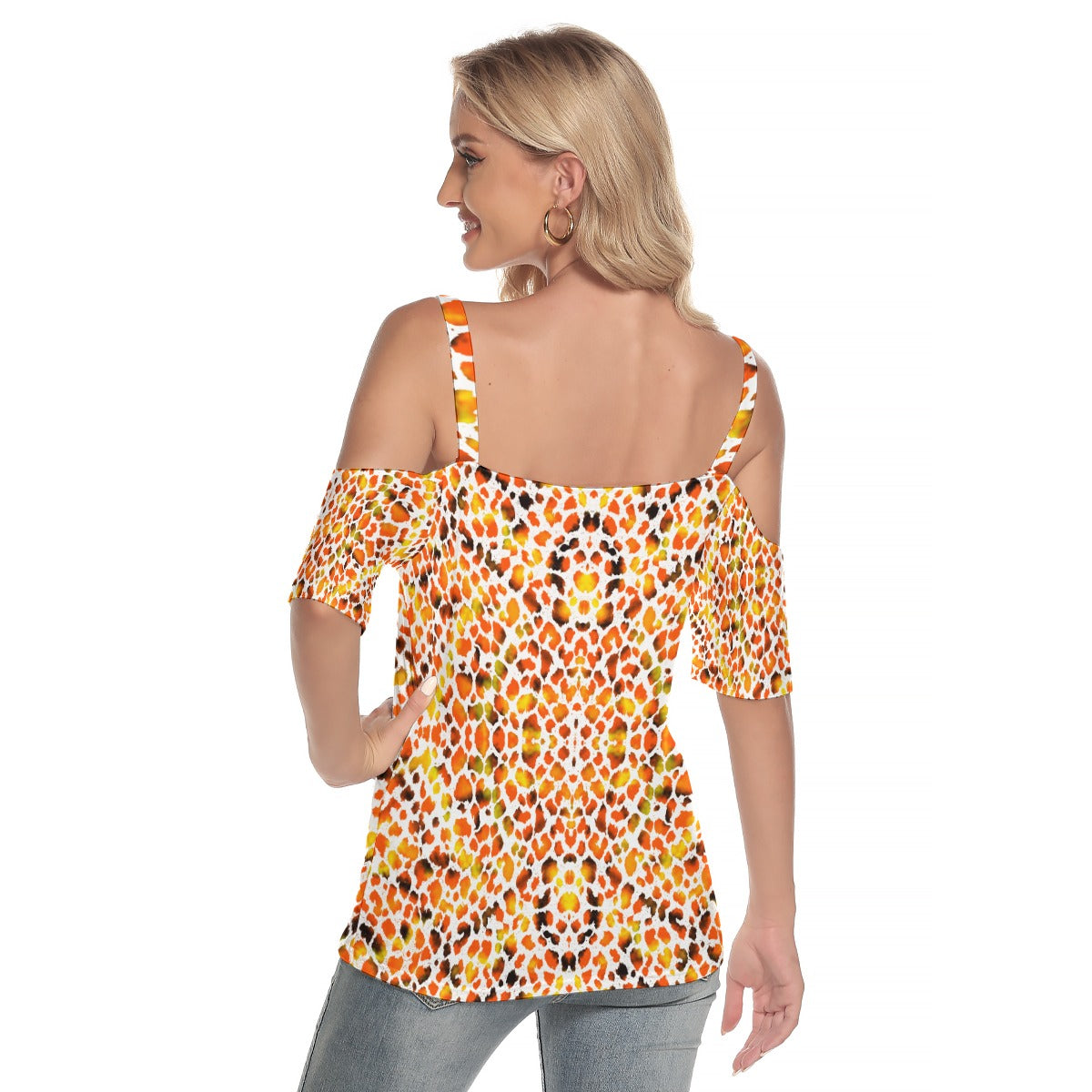 Leopard Fire Criss Cross Straps Top up to 4 XL (FWS) 4