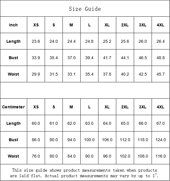 Leopard Fire Criss Cross Straps Top up to 4 XL (FWS) size chart