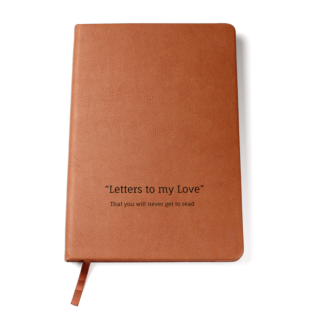 Letters to My Love Brown Vegan Leather Bound Journal 1