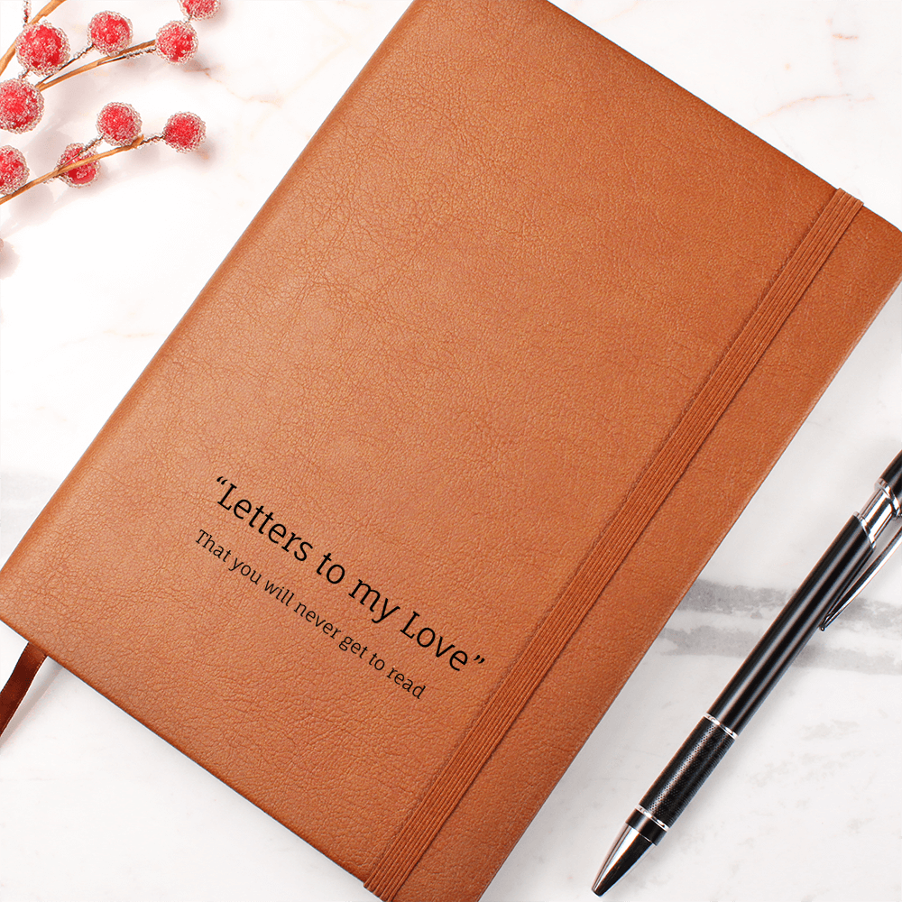 Letters to My Love Brown Vegan Leather Bound Journal 3