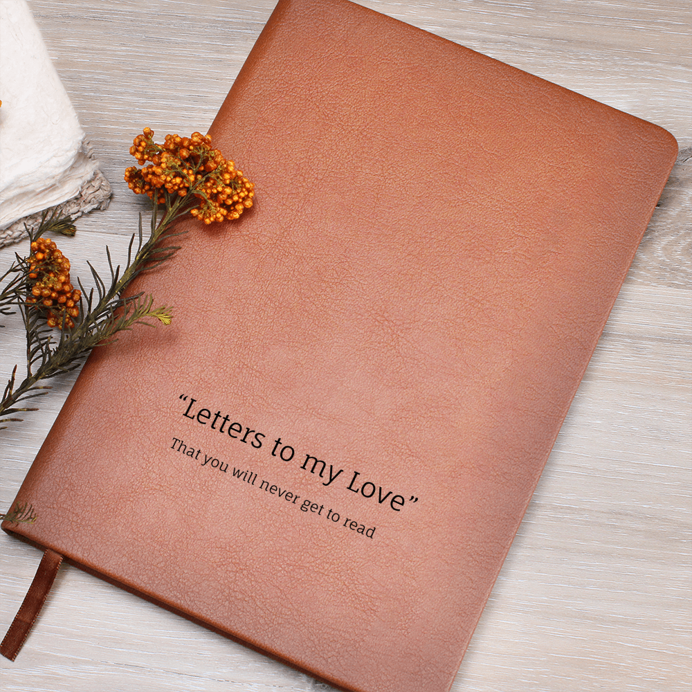 Letters to My Love Brown Vegan Leather Bound Journal 4