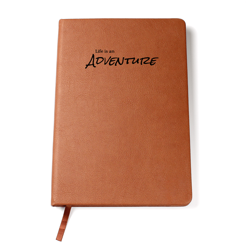 Life is an Adventure Brown Vegan Leather Bound Journal 1
