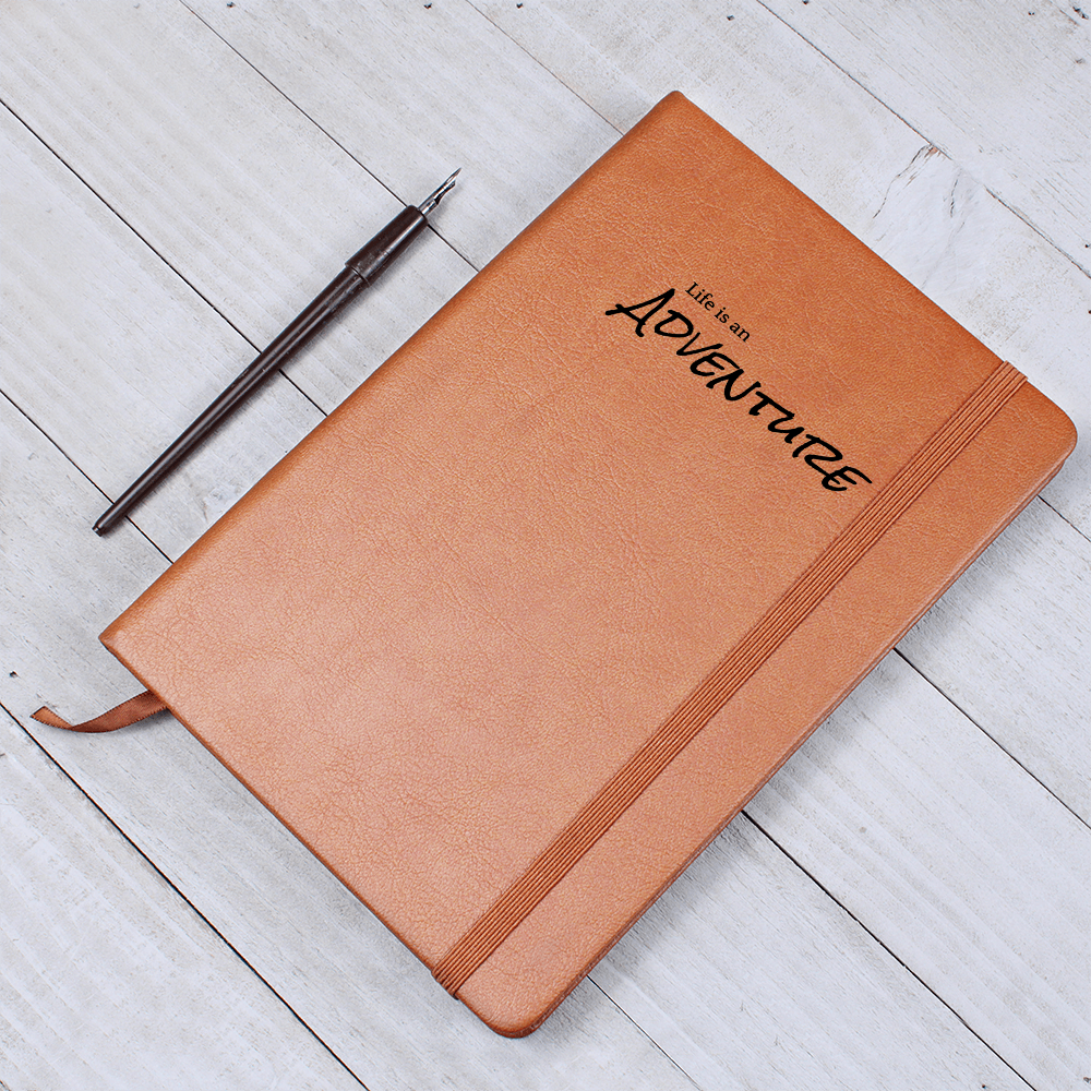 Life is an Adventure Brown Vegan Leather Bound Journal 2