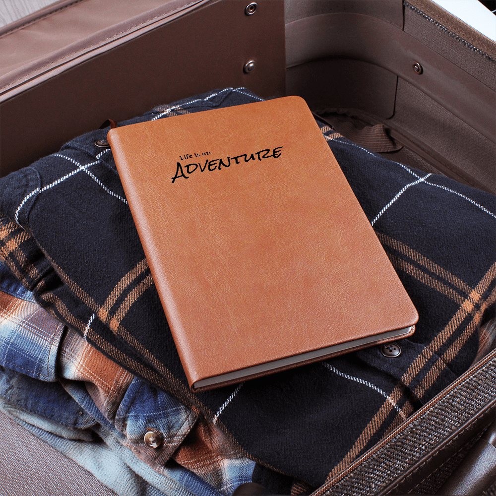 Life is an Adventure Brown Vegan Leather Bound Journal 7