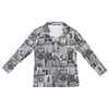 London Black and White Zip Neck Long Sleeve Top up to 5 XL white front
