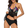Mauve Swirl Women's Tankini Two Piece Swimsuit up to 2 XL 3
