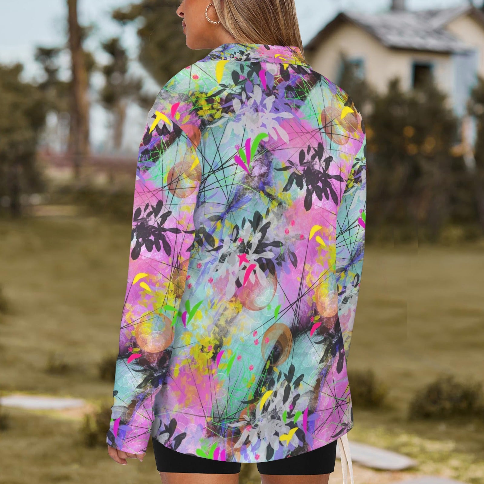 Midsummer Nights Zip Neck Long Sleeve Top up to 5 XL 3