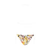 Multi Frangipani Black Halter Neck Bikini with Front Buckle up to 5 XL (FWS) 5