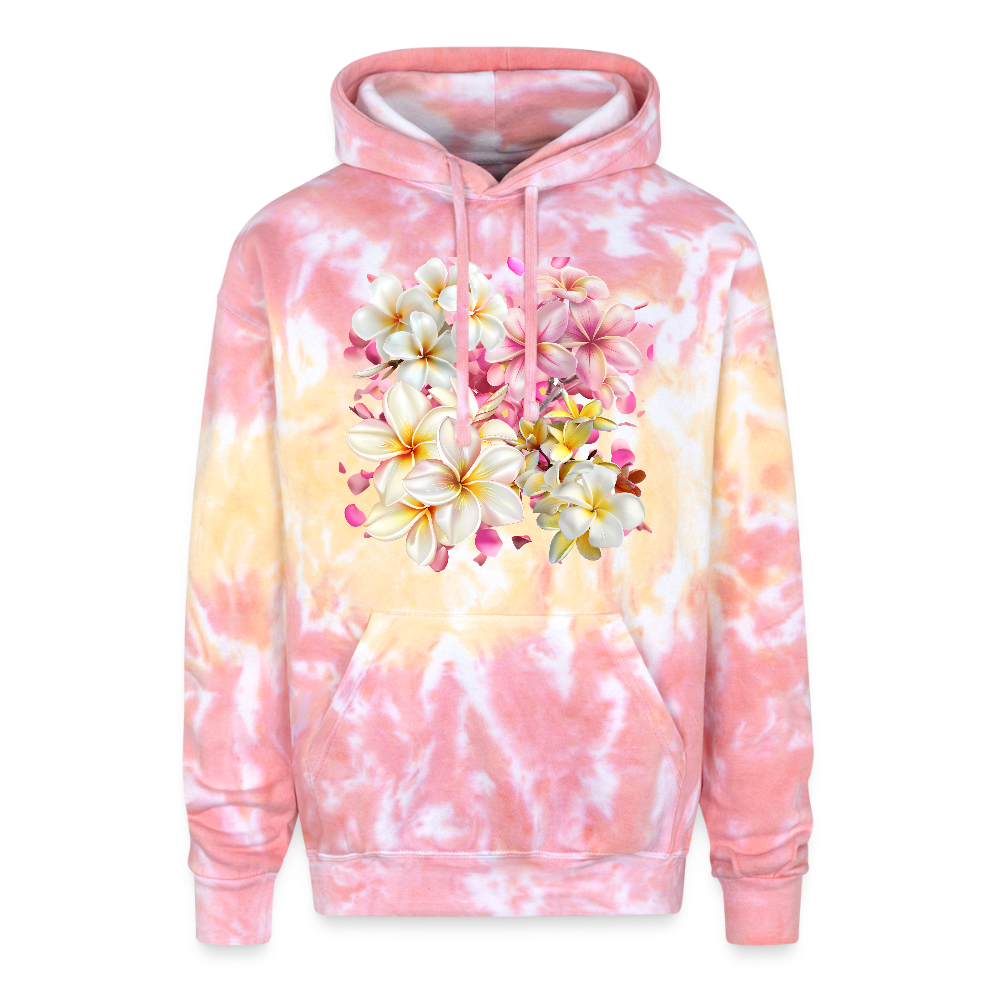 Multi Frangipani Pink Tie Dye Hoodie up to 2 XL 1