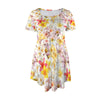 Multi Frangipani White Casual Dress With Pockets up to 5 XL (FWS) 5