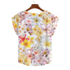 Multi Frangipanis White Curved Hem Top Large to 5 XL (FWS) 2