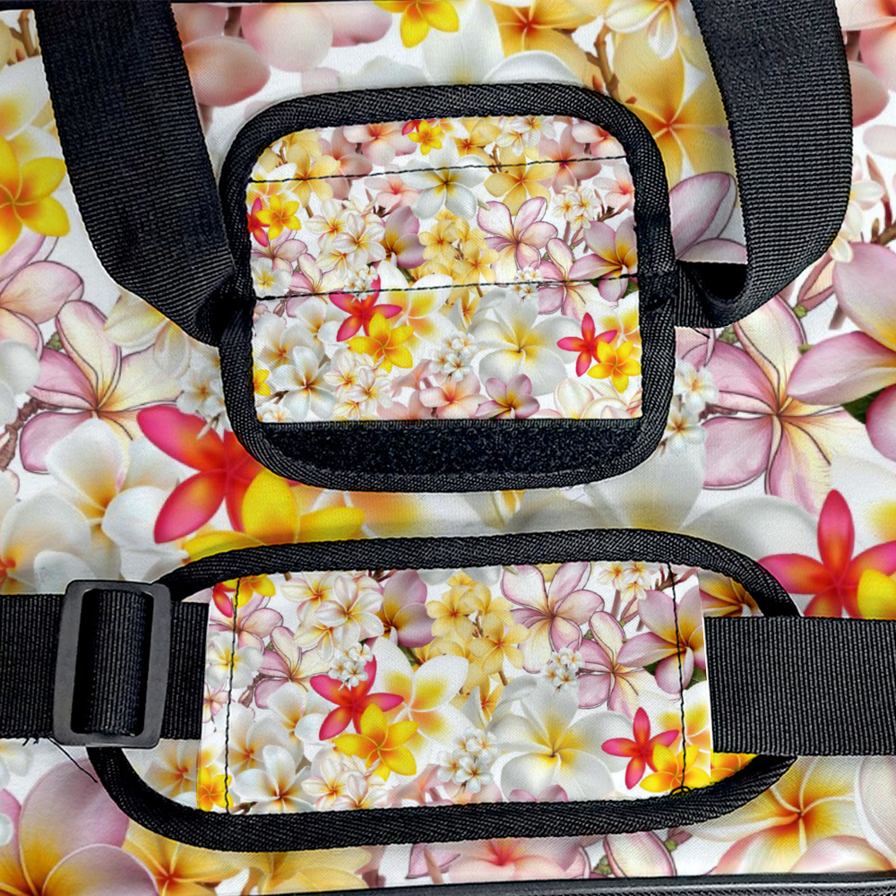Multi Frangipanis White Large Waterproof Bag 6