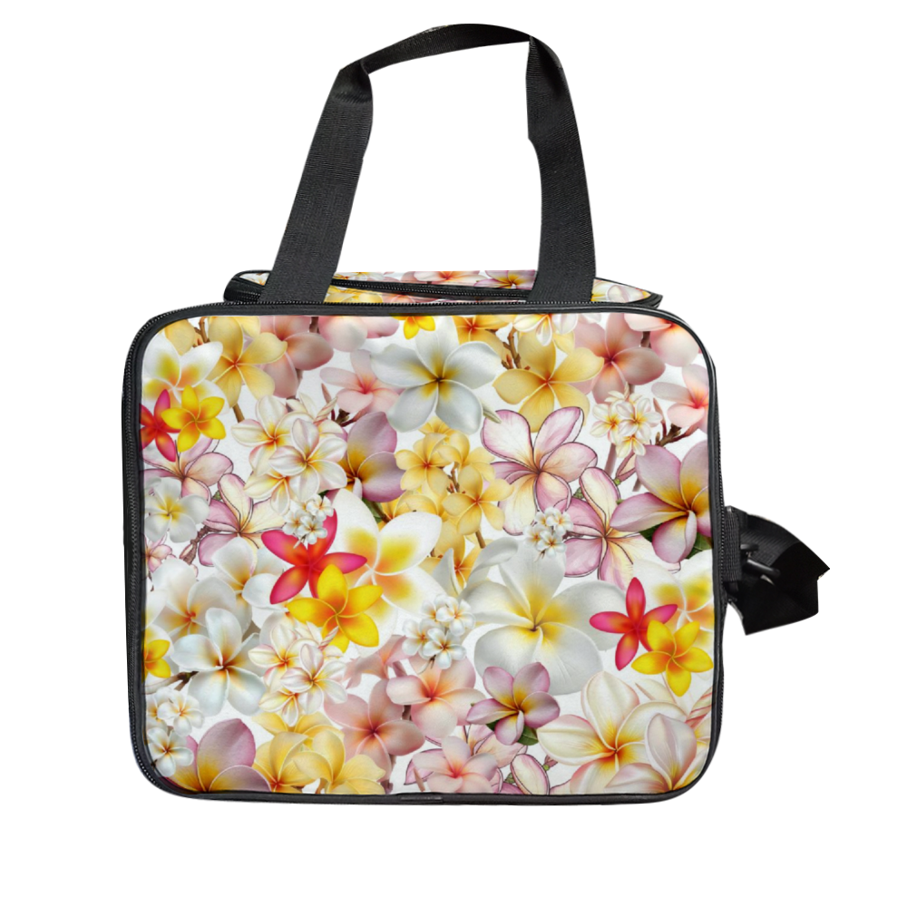 Multi Frangipanis White Large Waterproof Bag 7