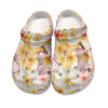 Multi Frangipanis White Rubber Shoes up to size 12 1