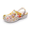 Multi Frangipanis White Rubber Shoes up to size 12 2