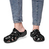 Musical Notes Black Unisex Rubber Clogs up to size 12 3