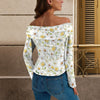 New Daisies Off Shoulder Slim Fit Long Sleeve Top up to 5 XL 3