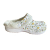 New Daisies Rubber Shoes with White Fleece up to Size 12 2