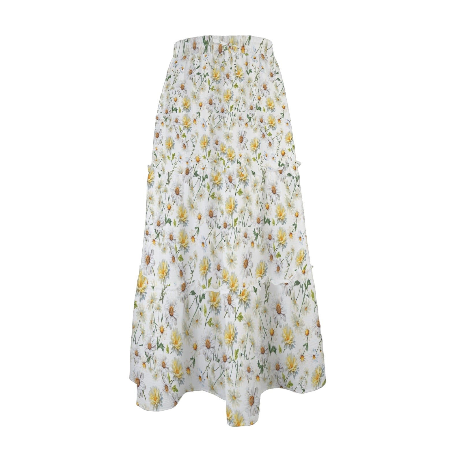 New Daisies Three Tier Long Skirt up to 5 XL (FWS) 4