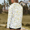 New Daisies Zip Neck Long Sleeve Top up to 5 XL 4