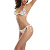 New Large White Floral Halter Neck Bikini with Front Buckle up to 5 XL (FWS) 2