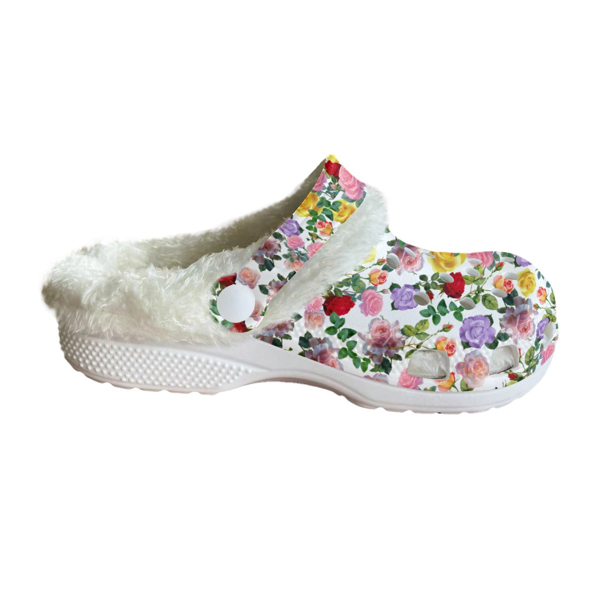 New Roses Rubber Shoes with White Fleece up to Size 12 1