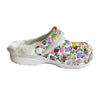 New Roses Rubber Shoes with White Fleece up to Size 12 1