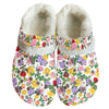 New Roses Rubber Shoes with White Fleece up to Size 12