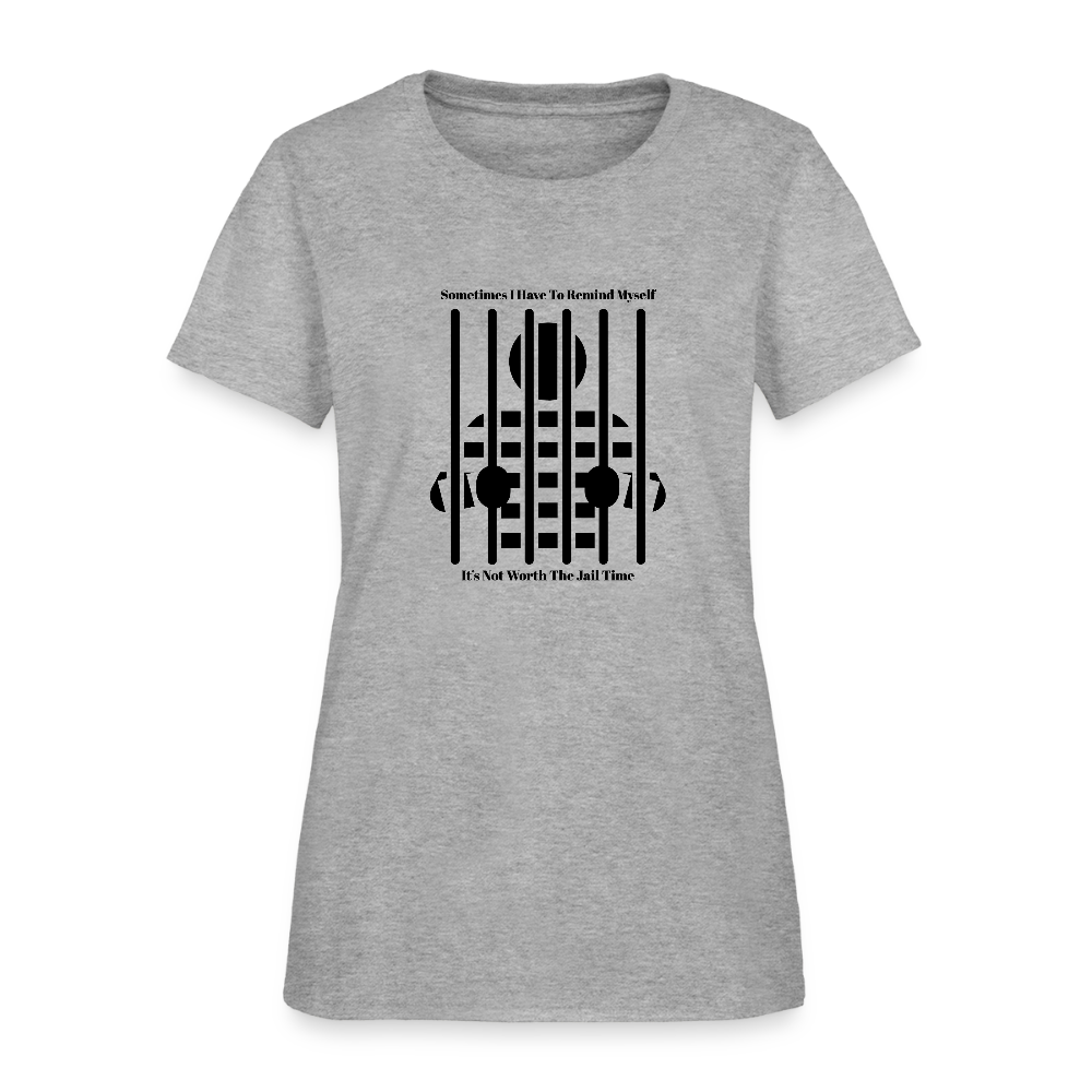 Not Worth the Jail Time 2 Cotton T-Shirt - heather gray