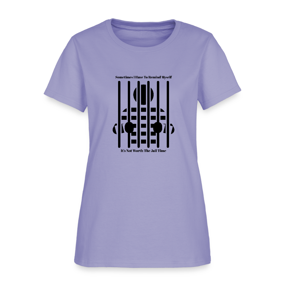 Not Worth the Jail Time 2 Cotton T-Shirt - lavender