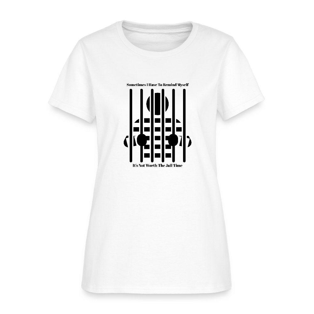 Not Worth the Jail Time 2 Cotton T-Shirt - white