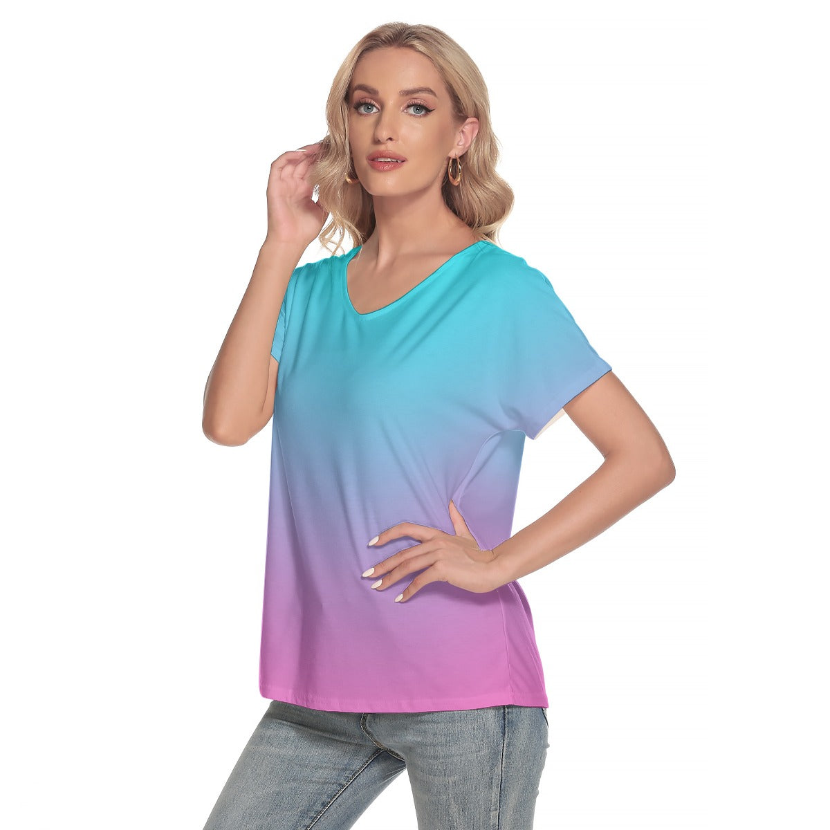 Ombre Double Aqua Pink Top up to 4 XL (FWS) 3
