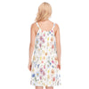 Painted Wildflowers White 0-Neck Dress up to 5 XL | 190GSM Cotton 4
