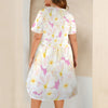 Pastel Frangipanis Pink Casual Dress With Pockets up to 5 XL (FWS) 4