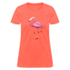 Pink Flamingo Cotton T-Shirt - heather coral