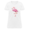 Pink Flamingo Cotton T-Shirt - white