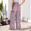 Pink Love High Elastic Waist Pants with Wide Legs up to 5 XL 3