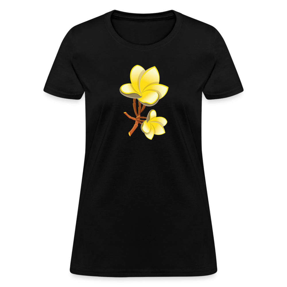 Plumeria Women's T-Shirt - black