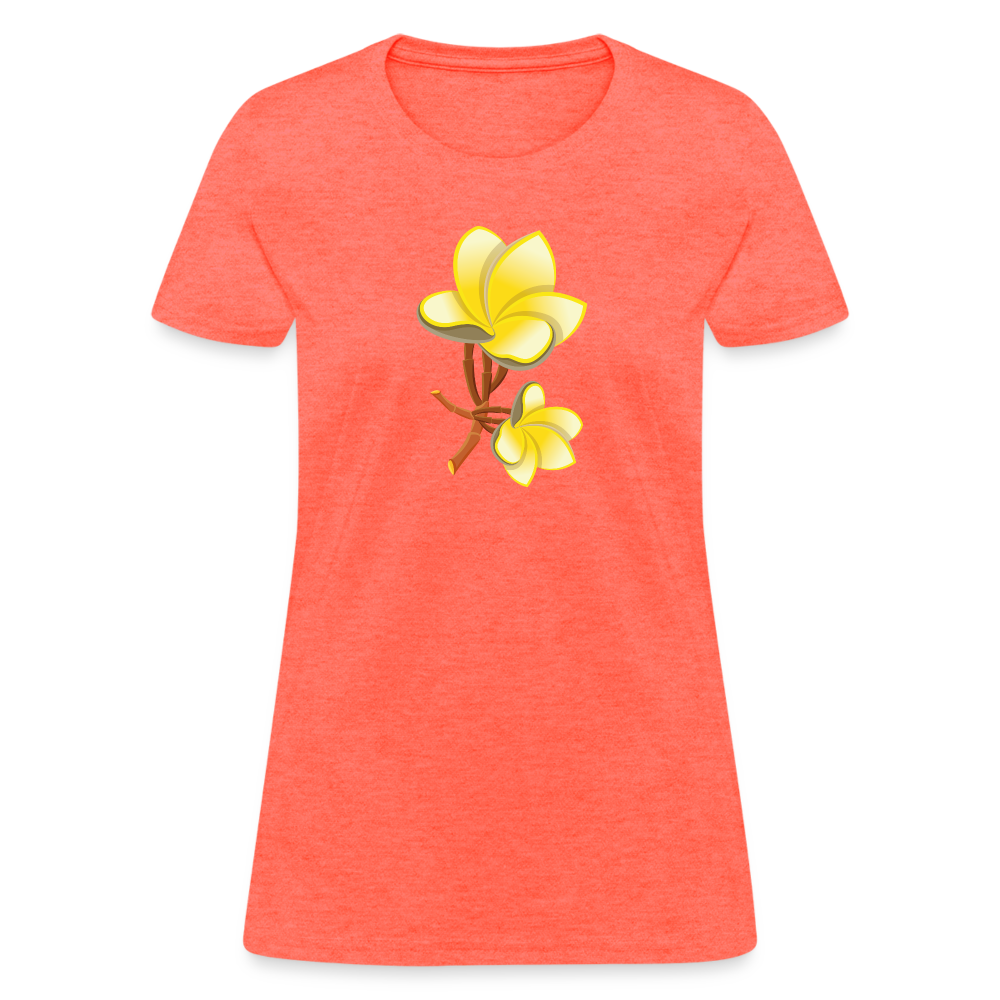 Plumeria Women's T-Shirt - heather coral