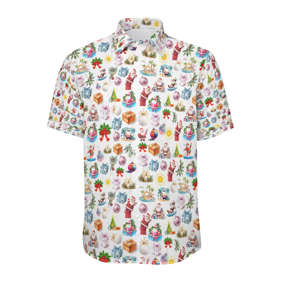 Santa Bay Christmas Unisex Collared Shirt| 115GSM Cotton Poplin up to 5 XL 1