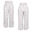 Simple Pink Leaves High Elastic Waist Pants with Wide Legs up to 5 XL 5